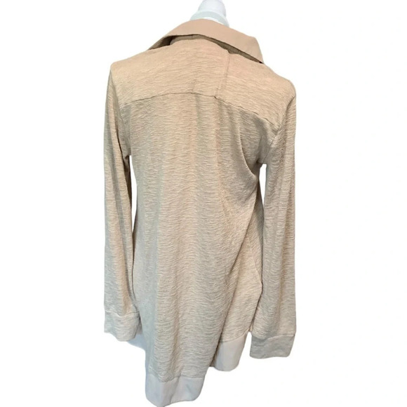 Pleione women's tan oversized button up blouse - Picture 6 of 6